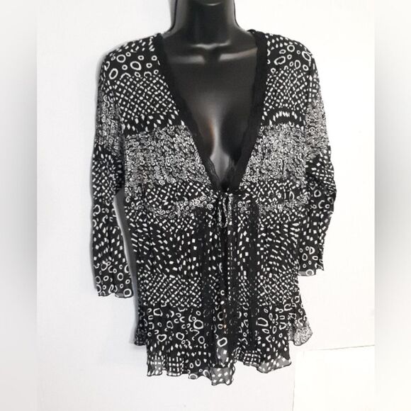 Elementz sheer crinkle blouse - Picture 1 of 4